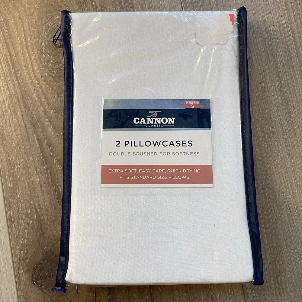 Cannon Classic 2 Pillowcases Standard 20x30 White 100% Polyester‎